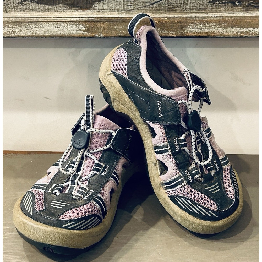 Teva Girls Youth Walking Hiking Water Sandals Size 10 Pink/Gray 1000327
